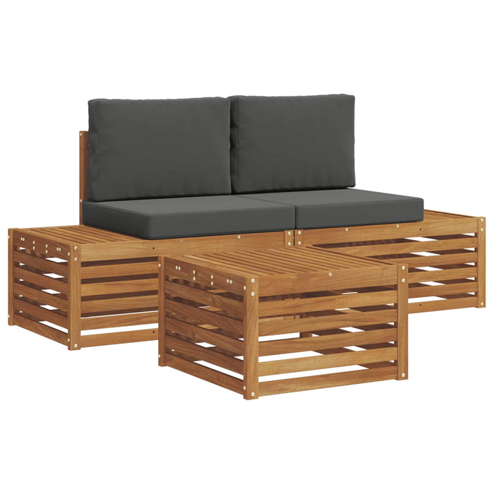 Set de canapele de exterior 3 Bucată Natural și Antracit - WALTI WALTI