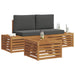 Set de canapele de exterior 3 Bucată Natural și Antracit - WALTI WALTI
