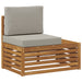 Set de canapele de exterior 4 Bucată Gri natural și deschis - WALTI WALTI