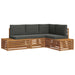Set de canapele de exterior 4 Bucată Natural și Antracit - WALTI WALTI
