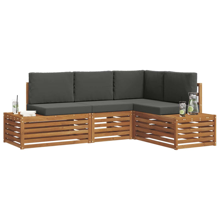 Set de canapele de exterior 4 Bucată Natural și Antracit - WALTI WALTI