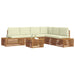 Set de canapele de exterior cu pernă 7 Bucată Natural și Crem - WALTI WALTI