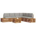 Set de canapele de exterior 7 Bucată Gri natural și deschis - WALTI WALTI