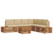 Set de canapele de exterior cu pernă 7 Bucată Natural și Bej - WALTI WALTI