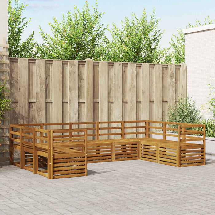 Set de canapele de exterior 9 pcs natural Lemn Solid de Acacia - WALTI WALTI