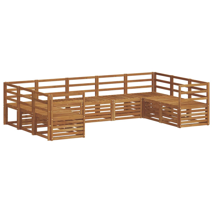 Set de canapele de exterior 9 pcs natural Lemn Solid de Acacia - WALTI WALTI