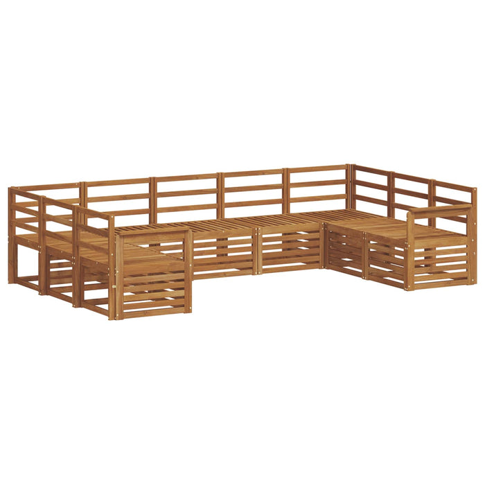 Set de canapele de exterior 9 pcs natural Lemn Solid de Acacia - WALTI WALTI