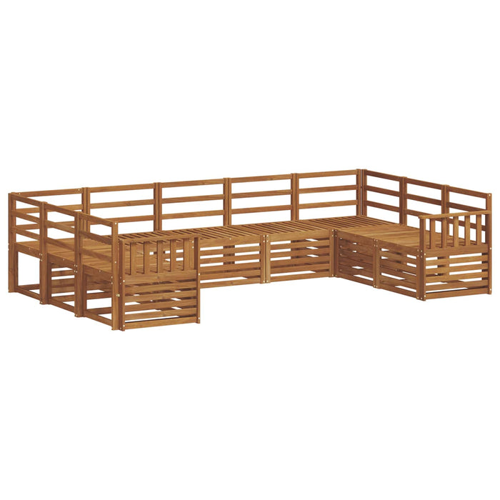 Set de canapele de exterior 9 pcs natural Lemn Solid de Acacia - WALTI WALTI
