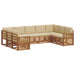 Set de canapele de exterior cu pernă 9 pcs Natural și Bej - WALTI WALTI