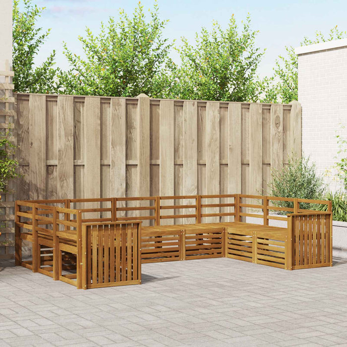 Set de canapele de exterior 9 pcs natural Lemn Solid de Acacia - WALTI WALTI