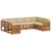 Set de canapele de exterior cu pernă 9 pcs Natural și Bej - WALTI WALTI