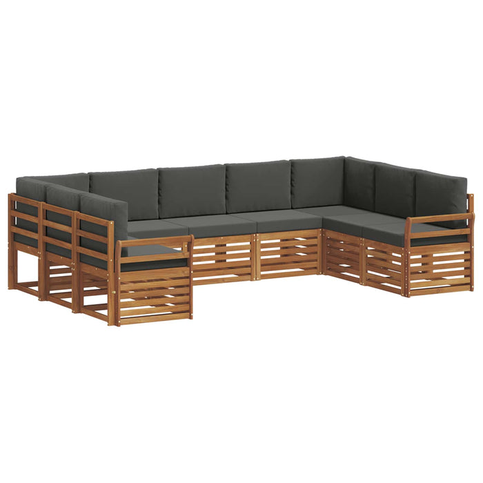 Set de canapele de exterior cu pernă 9 pcs Natural și Antracit - WALTI WALTI