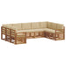 Set de canapele de exterior cu pernă 9 pcs Natural și Bej - WALTI WALTI