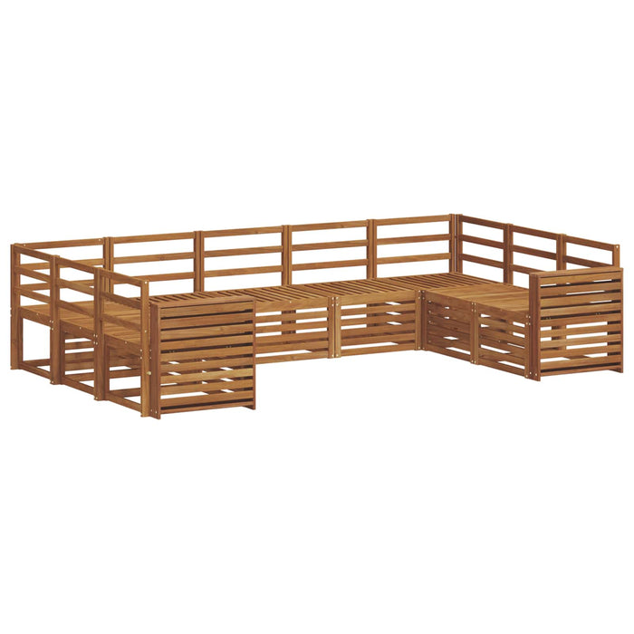 Set de canapele de exterior 9 pcs natural Lemn Solid de Acacia - WALTI WALTI