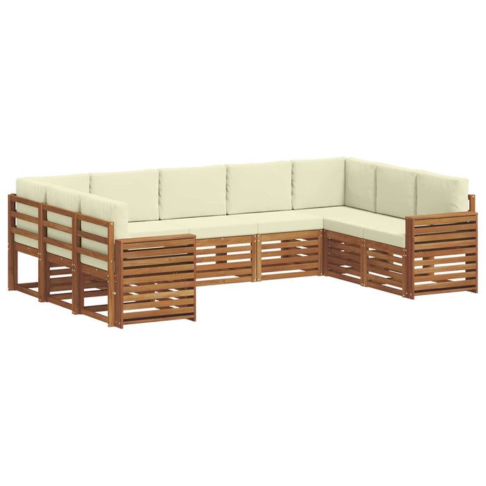 Set de canapele de exterior cu pernă 9 pcs Natural și Crem - WALTI WALTI