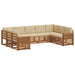 Set de canapele de exterior cu pernă 9 pcs Natural și Bej - WALTI WALTI