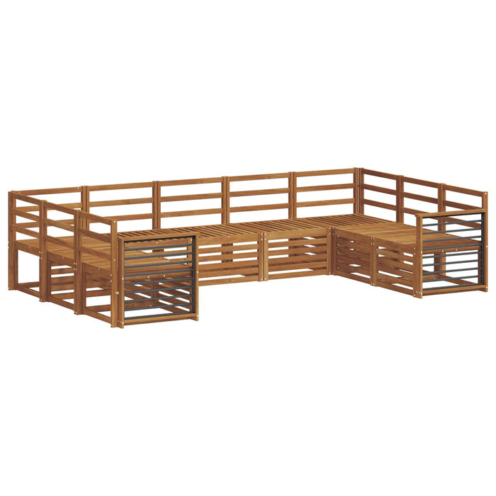 Set de canapele de exterior 9 pcs natural Lemn Solid de Acacia - WALTI WALTI