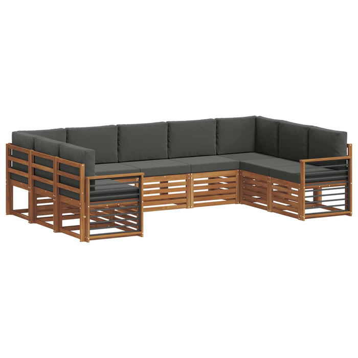 Set de canapele de exterior cu pernă 9 pcs Natural și Antracit - WALTI WALTI