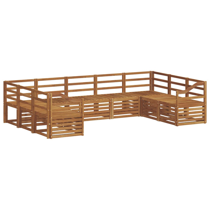 Set de canapele de exterior 9 pcs natural Lemn Solid de Acacia - WALTI WALTI