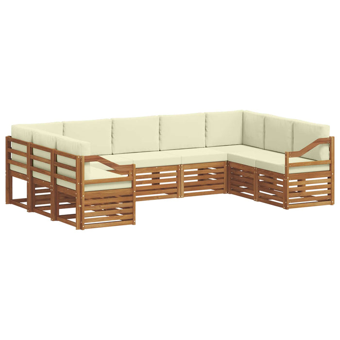 Set de canapele de exterior cu pernă 9 pcs Natural și Crem - WALTI WALTI
