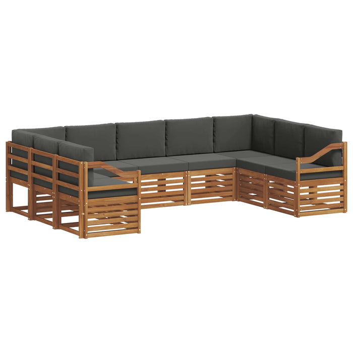 Set de canapele de exterior cu pernă 9 pcs Natural și Antracit - WALTI WALTI