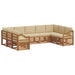 Set de canapele de exterior cu pernă 9 pcs Natural și Bej - WALTI WALTI