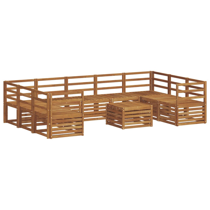 Seturi de canapele 10 pcs natural Lemn Solid de Acacia - WALTI WALTI