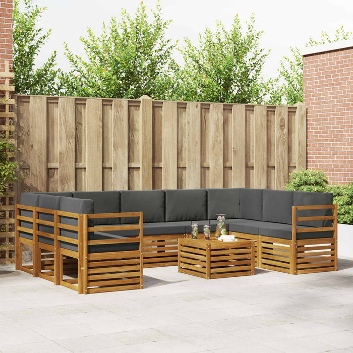 Seturi de canapele cu pernă 10 pcs Natural și Antracit - WALTI WALTI