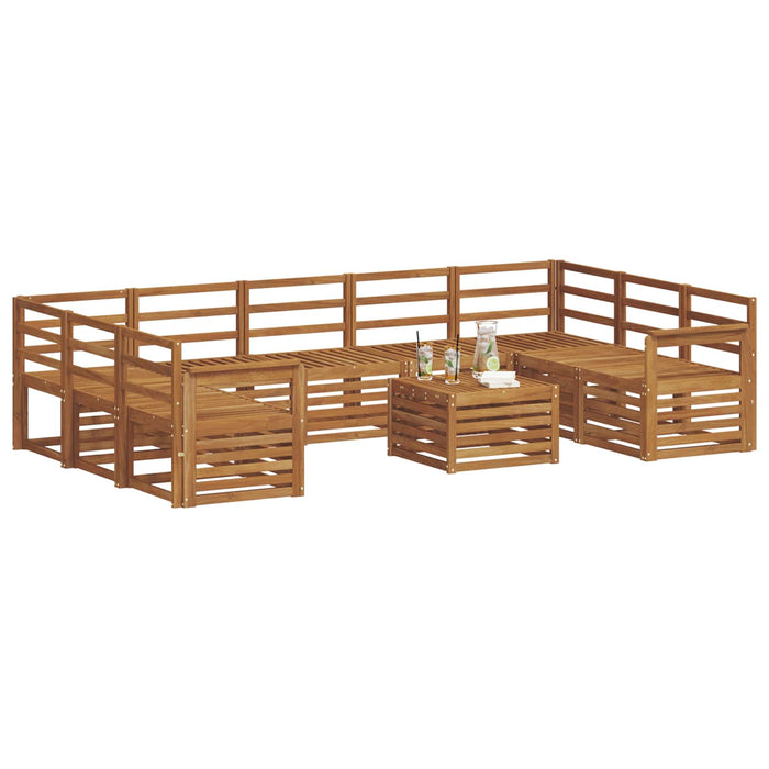 Seturi de canapele 10 pcs natural Lemn Solid de Acacia - WALTI WALTI