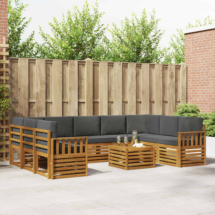 Seturi de canapele cu pernă 10 pcs Natural și Antracit - WALTI WALTI