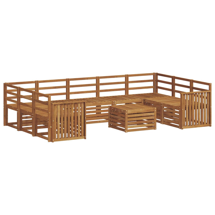 Seturi de canapele 10 pcs natural Lemn Solid de Acacia - WALTI WALTI