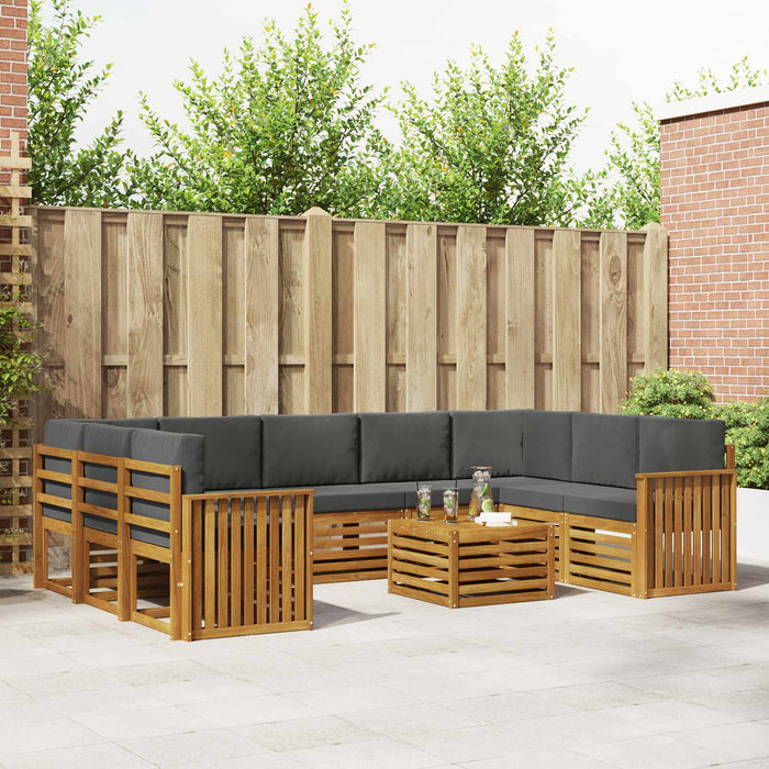 Seturi de canapele cu pernă 10 pcs Natural și Antracit - WALTI WALTI
