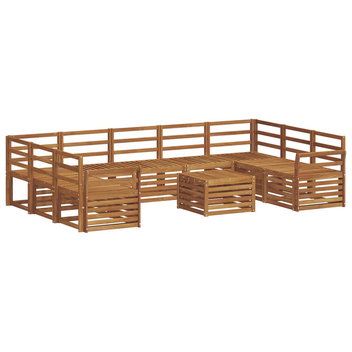 Seturi de canapele 10 pcs natural Lemn Solid de Acacia - WALTI WALTI