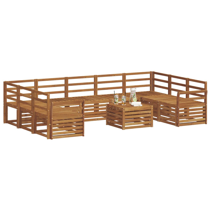 Seturi de canapele 10 pcs natural Lemn Solid de Acacia - WALTI WALTI