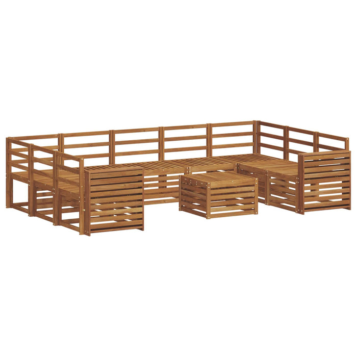 Seturi de canapele 10 pcs natural Lemn Solid de Acacia - WALTI WALTI