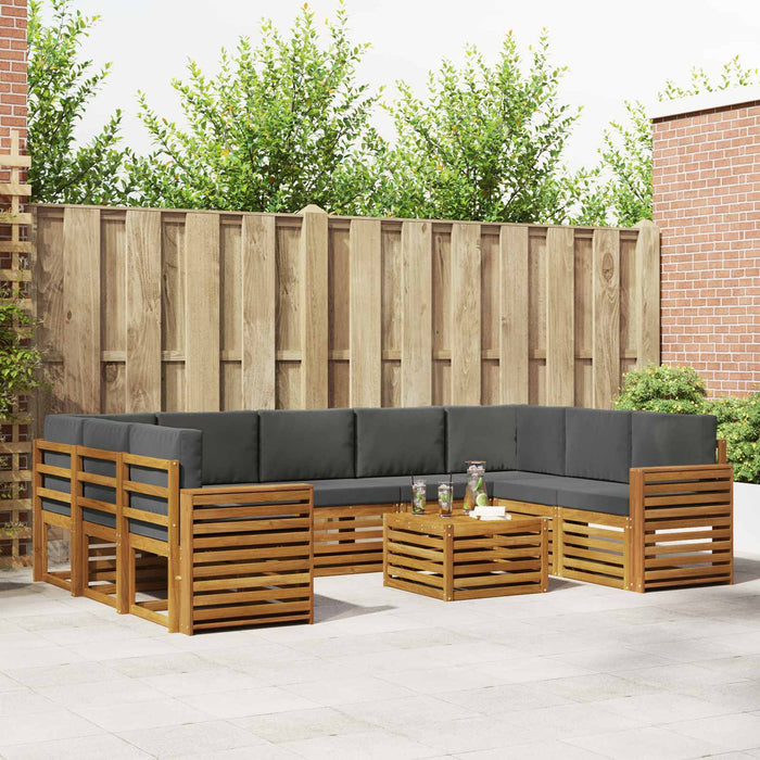 Seturi de canapele cu pernă 10 pcs Natural și Antracit - WALTI WALTI