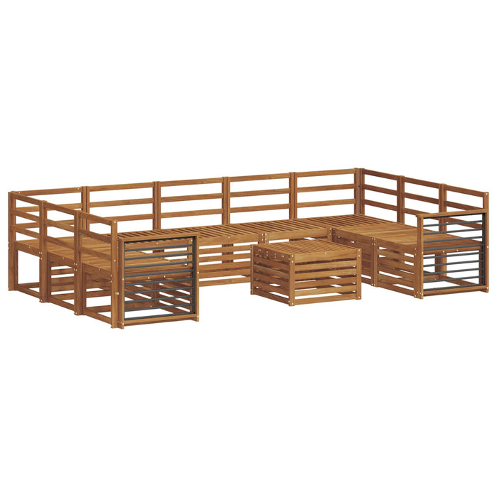 Seturi de canapele 10 pcs natural Lemn Solid de Acacia - WALTI WALTI