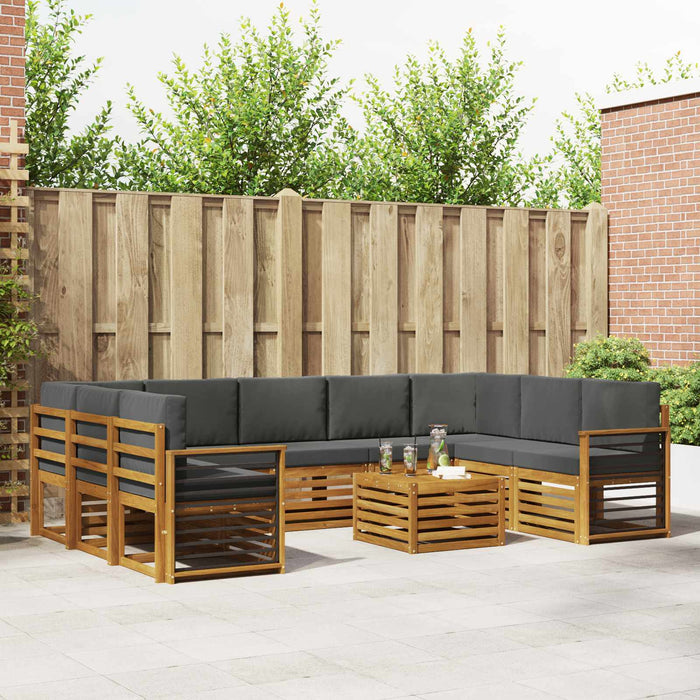 Seturi de canapele cu pernă 10 pcs Natural și Antracit - WALTI WALTI