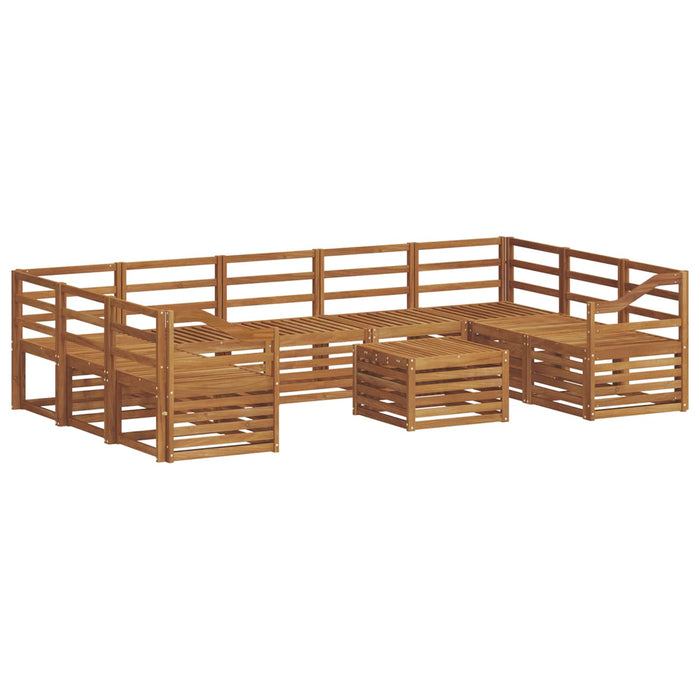 Seturi de canapele 10 pcs natural Lemn Solid de Acacia - WALTI WALTI