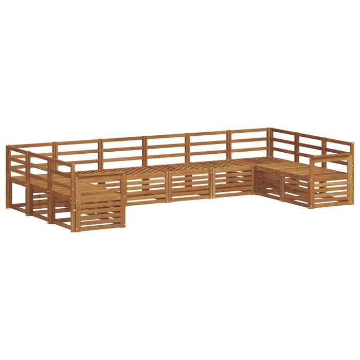 Seturi de canapele 10 pcs natural Lemn Solid de Acacia - WALTI WALTI