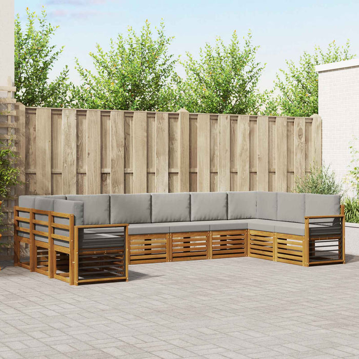 Seturi de canapele cu pernă 10 pcs Gri natural și deschis - WALTI WALTI