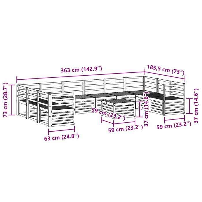 Seturi de canapele natural Lemn Solid de Acacia - WALTI WALTI