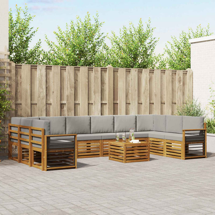 Seturi de canapele cu pernă 11 pcs Gri natural și deschis - WALTI WALTI