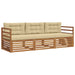 Set de canapele de exterior cu pernă 3 pcs Natural și Bej - WALTI WALTI