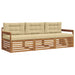 Set de canapele de exterior cu pernă 3 pcs Natural și Bej - WALTI WALTI