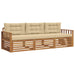 Set de canapele de exterior cu pernă 3 pcs Natural și Bej - WALTI WALTI