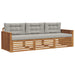 Set de canapele de exterior 3 pcs Gri natural și deschis - WALTI WALTI