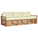 Set de canapele de exterior cu pernă 3 pcs Natural și Crem - WALTI WALTI