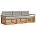 Set de canapele de exterior 3 pcs Gri natural și deschis - WALTI WALTI