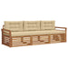 Set de canapele de exterior cu pernă 3 pcs Natural și Bej - WALTI WALTI